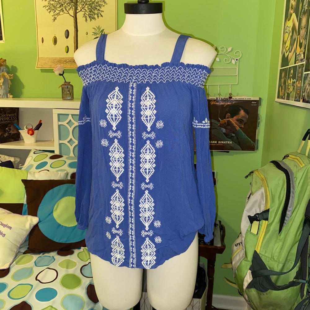 Chico’s embroidered shirt